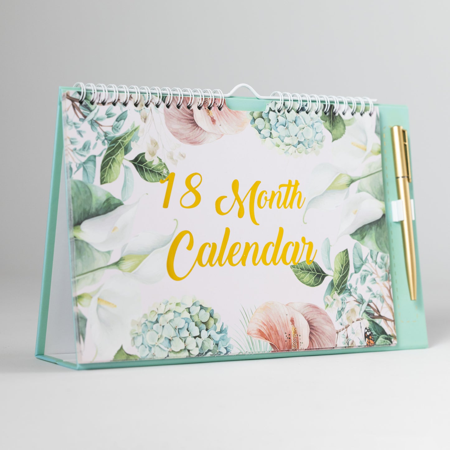 2024 2025 Month To View Stand Up Desk Top Free Standing Wall Calendar 18 Month