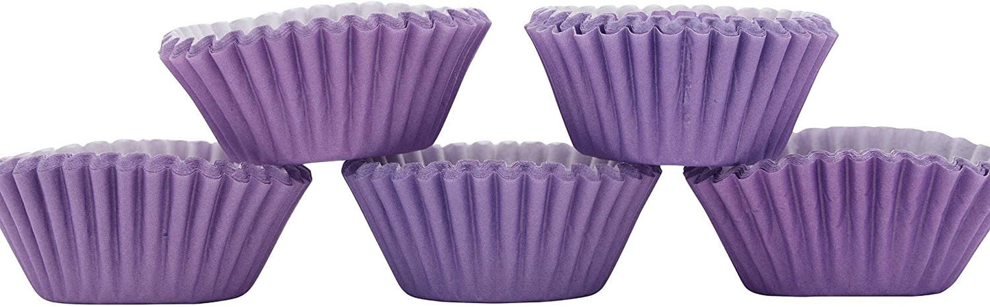 Lilac Mini Cupcake Cases: 100-Count Baking Cups
