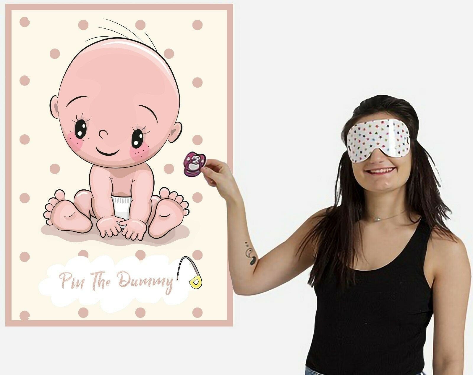 Pin the dummy on the baby shower party game Baby Girl Boy unisex – Keechi &  co.