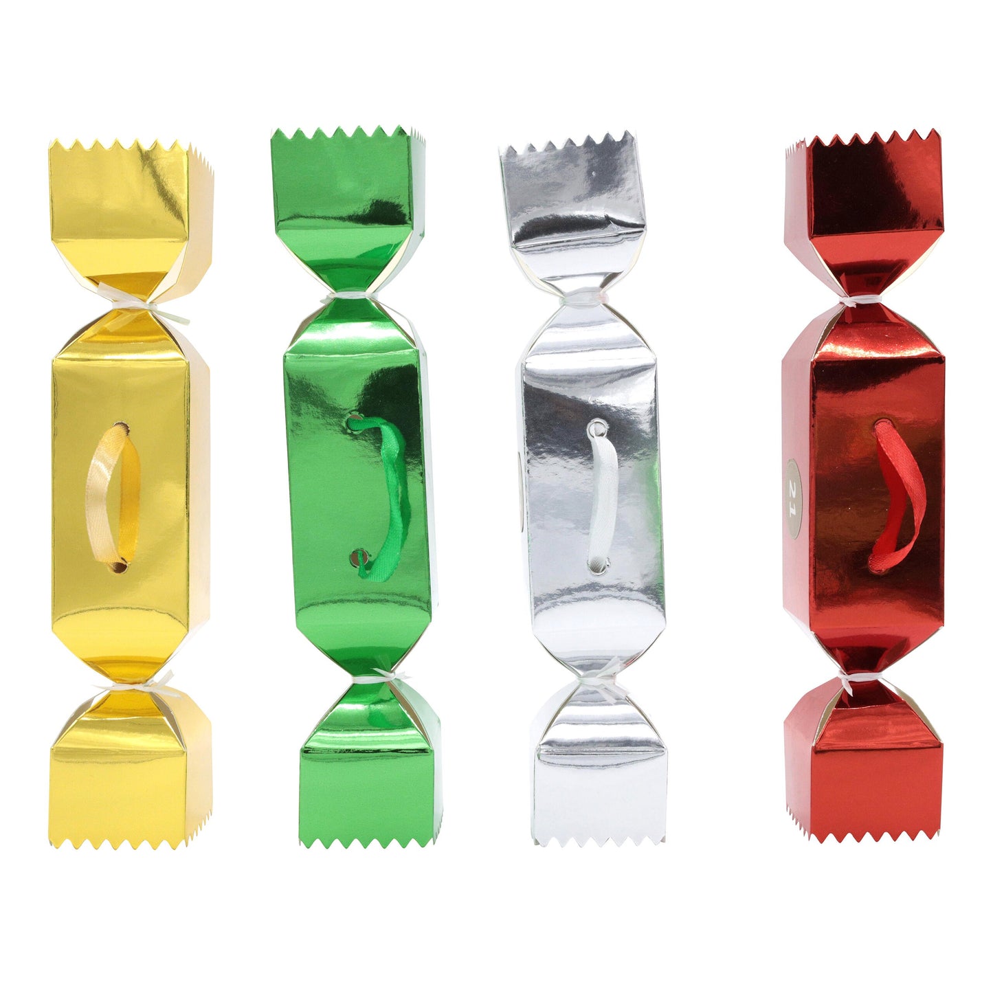 Make Your Own Advent Calendars Children Vintage Christmas Tree Decoration Foil Crackers with 1-24 Countdown Stickers Keechi & co.