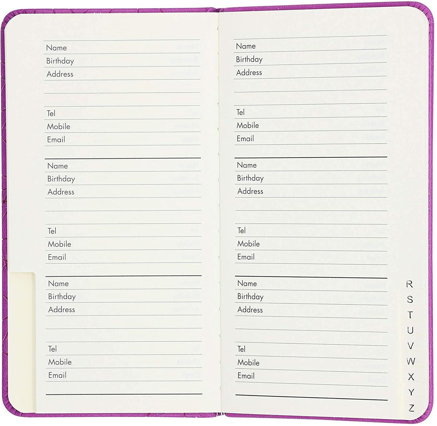 Telephone Address Book A-Z Index Hard Back Cover Slim Address - Birthday Book Keechi & co.