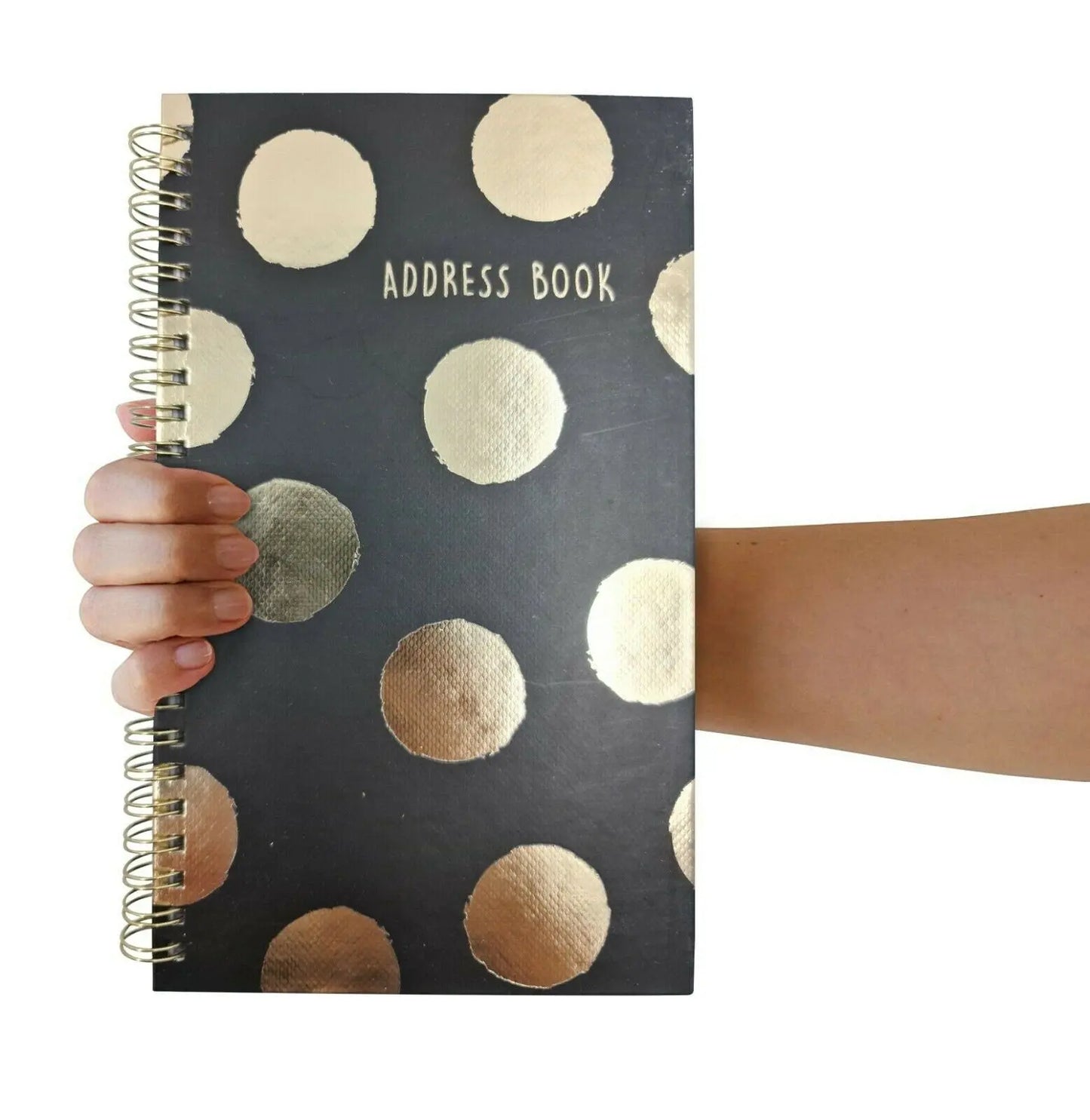 Slim Telephone Address Book A-Z Index Hard Back Spiral Bound Cover Keechi & co.