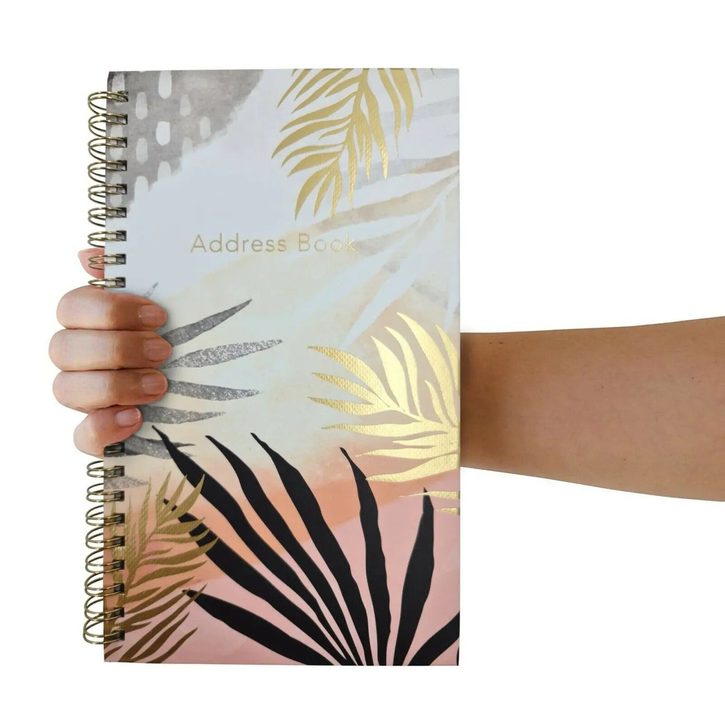 Slim Telephone Address Book A-Z Index Hard Back Spiral Bound Cover Keechi & co.