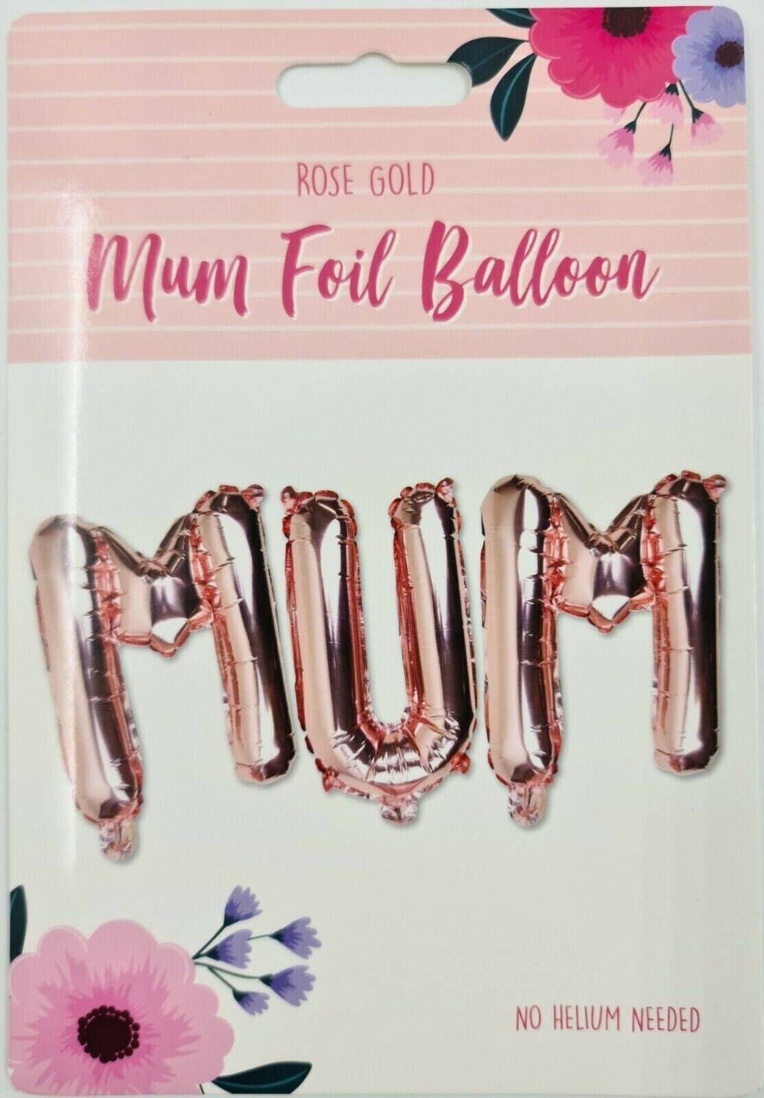 Mum mom balloon Happy Mothers Day foil Birthday Self Inflatable Rose Gold Cerise