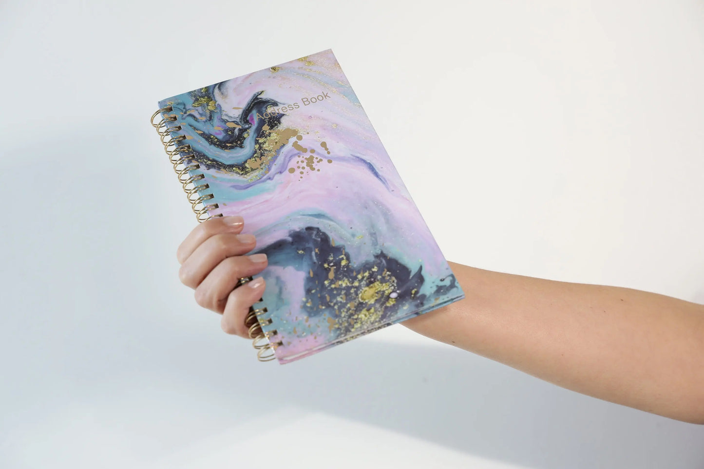 Slim Telephone Address Book A-Z Index Hard Back Spiral Bound Cover Keechi & co.