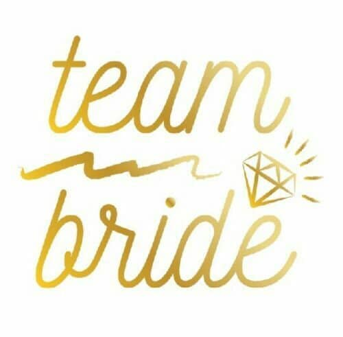 18 Team Bride Temporary tattoo pack Hen Party Bride To Be Tattoos Gold Foil Transfer Keechi & co.