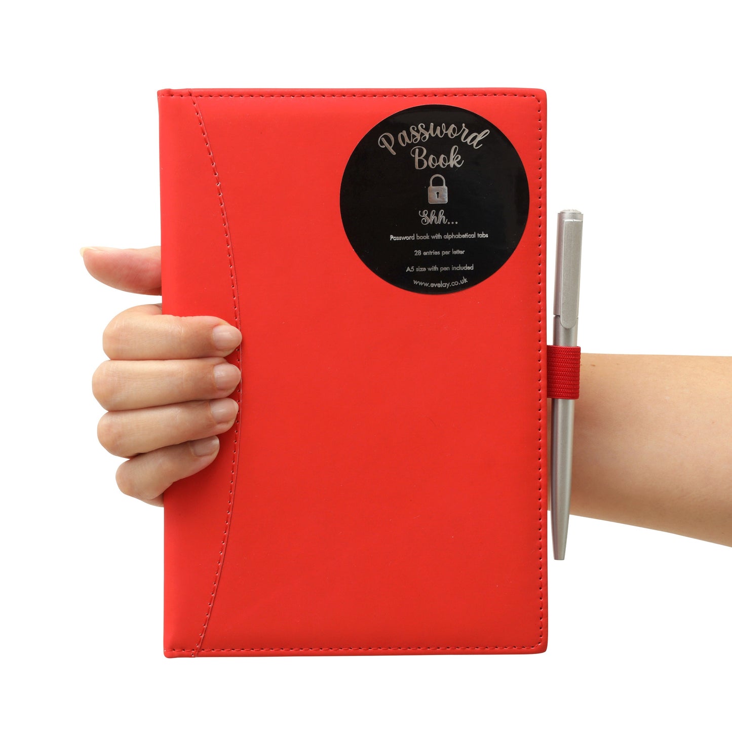 Password Username Book A-Z Index Hard Back A5 Contact Book red navy lime green purple red black With Pen Keechi & co.