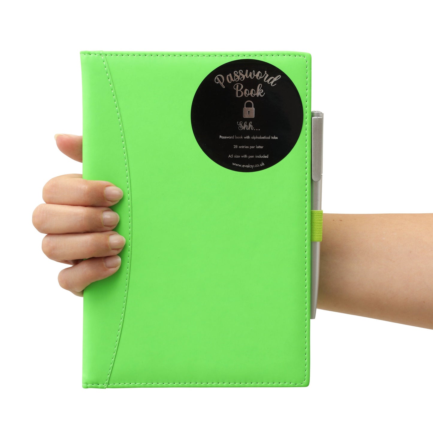 Password Username Book A-Z Index Hard Back A5 Contact Book red navy lime green purple red black With Pen Keechi & co.