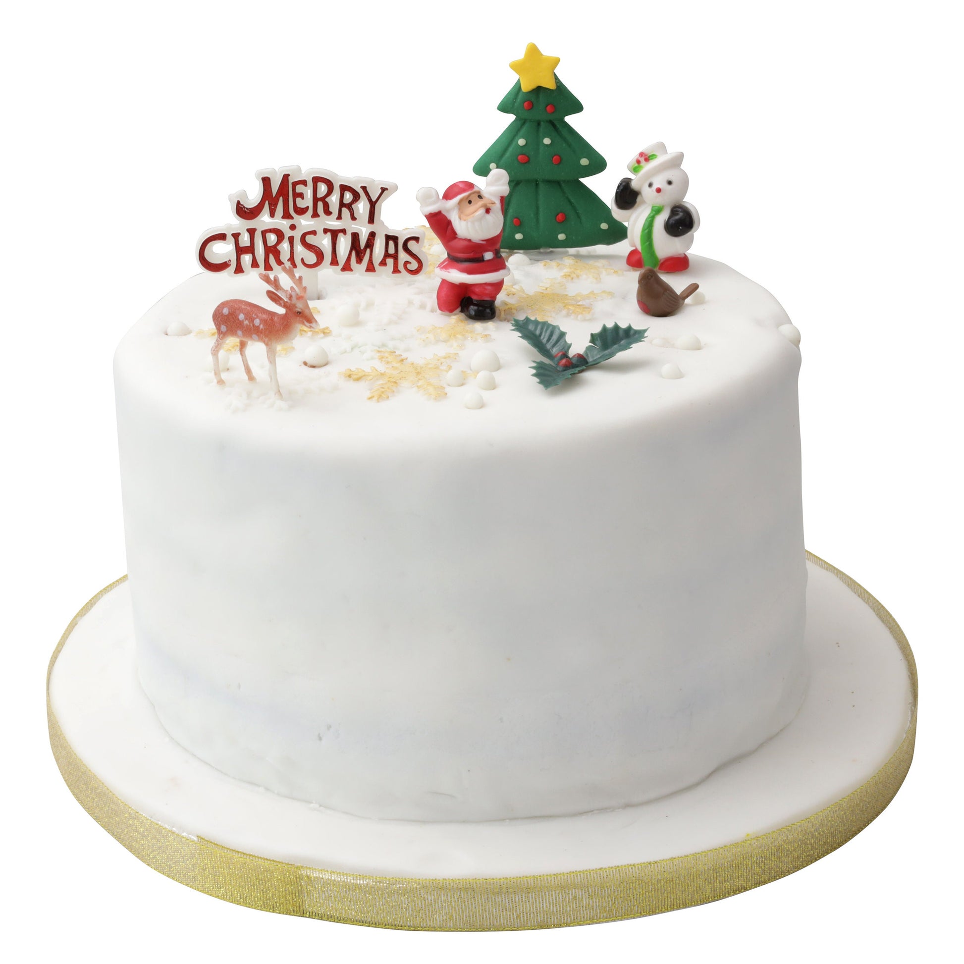 Merry Christmas Cake topper Decorations yule log cupcake toppers 7 piece SET Etsy