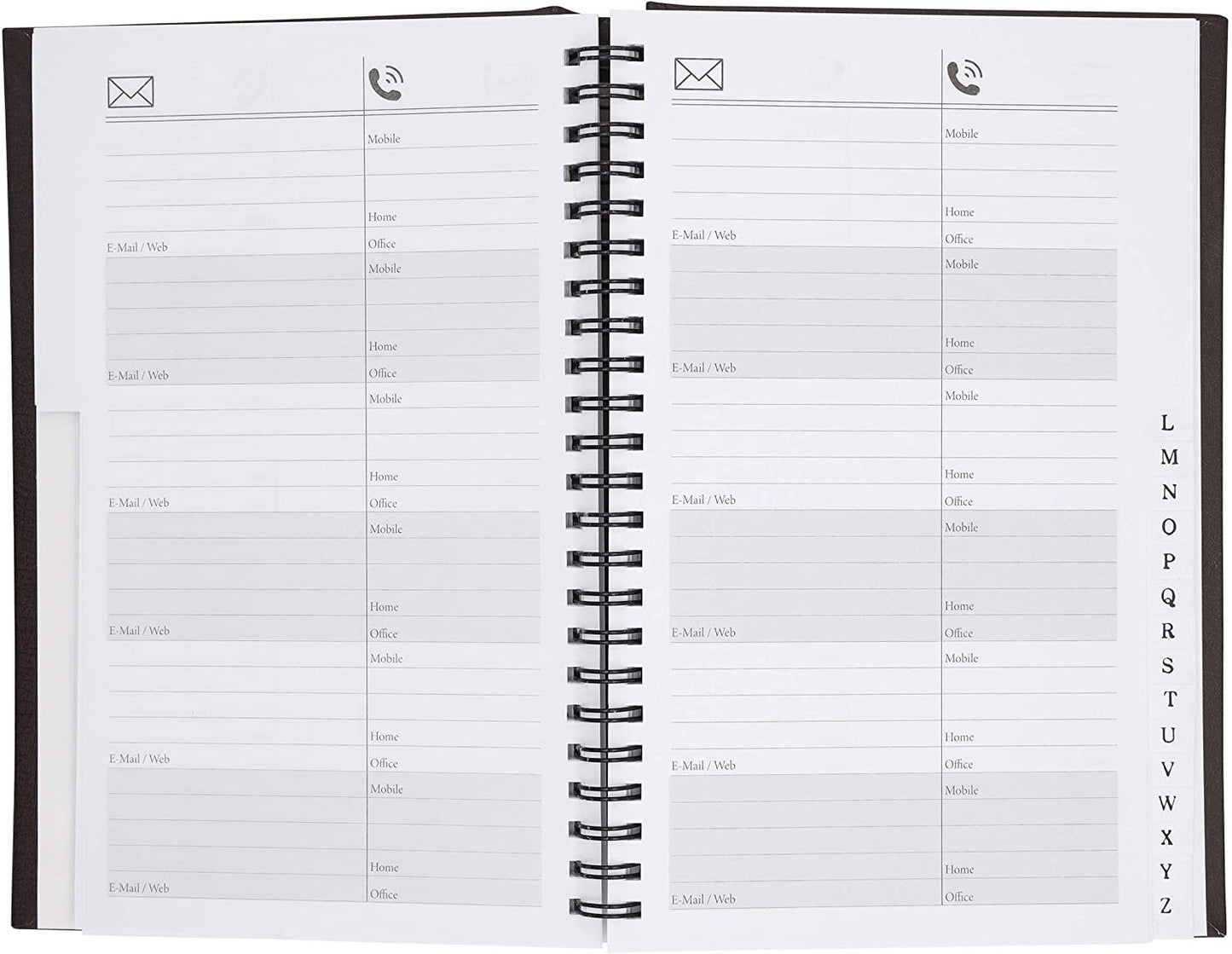 Blue Telephone Address Book: A-Z Index, Spiral Bound A5