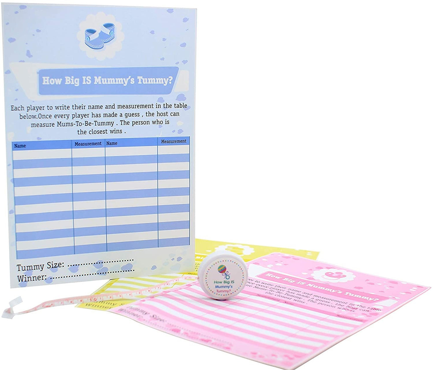 baby shower party games Measure Mummy's Tummy Baby 24 Player Game With Tape With To Measure Baby Girl Pregnancy Fun Make your Family Happy Keechi & co.