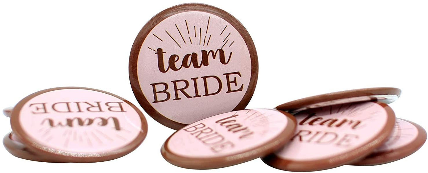 Hen Party 8 Badge team Bride Hen Party Night Do Badges Pink Accessories Bag Fillers Pack Of 8 Pieces