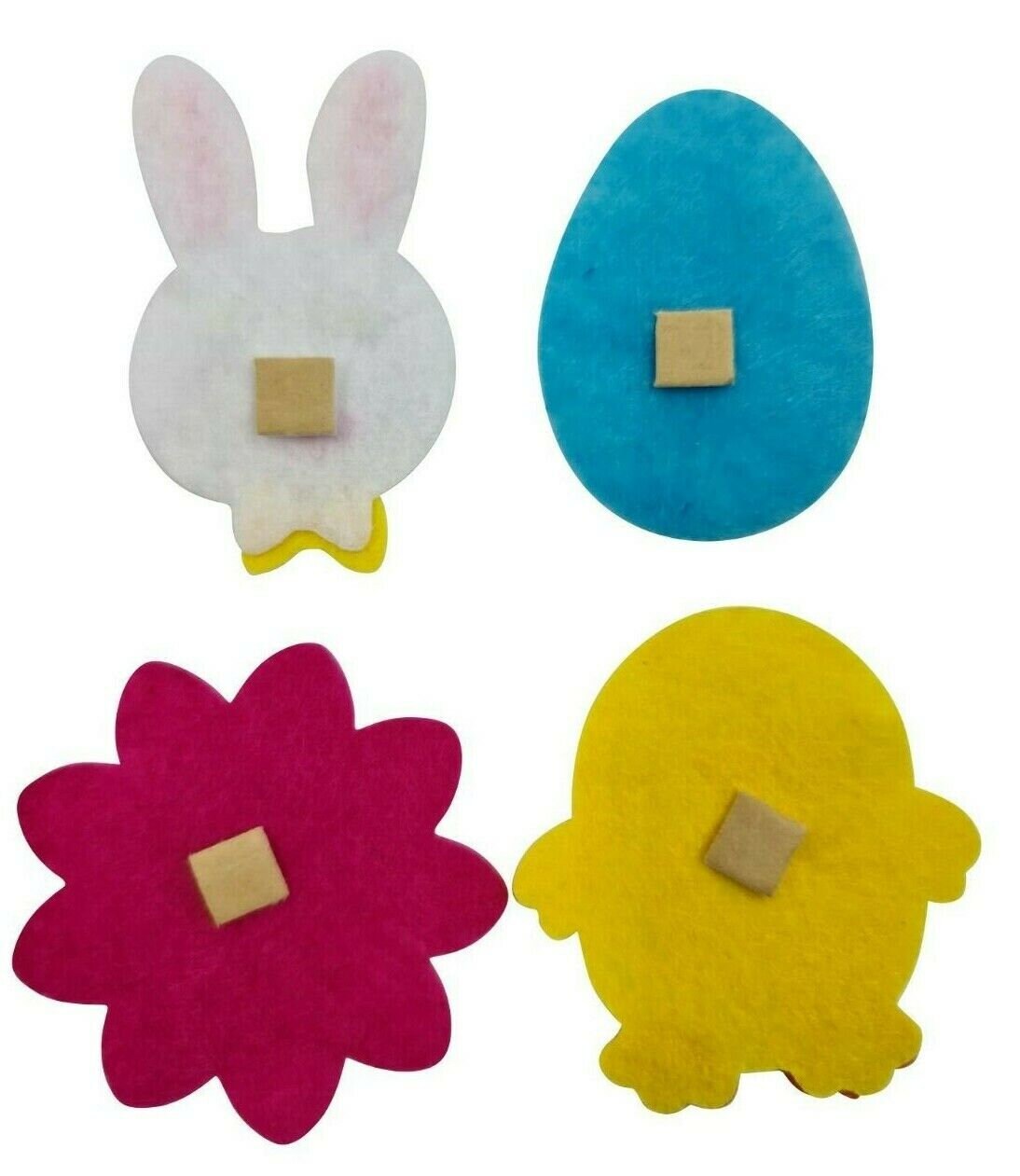 32 Easter Felt Decorative Stickers Cute Card Crafts Embellishments Chicks Bunny Keechi & co.