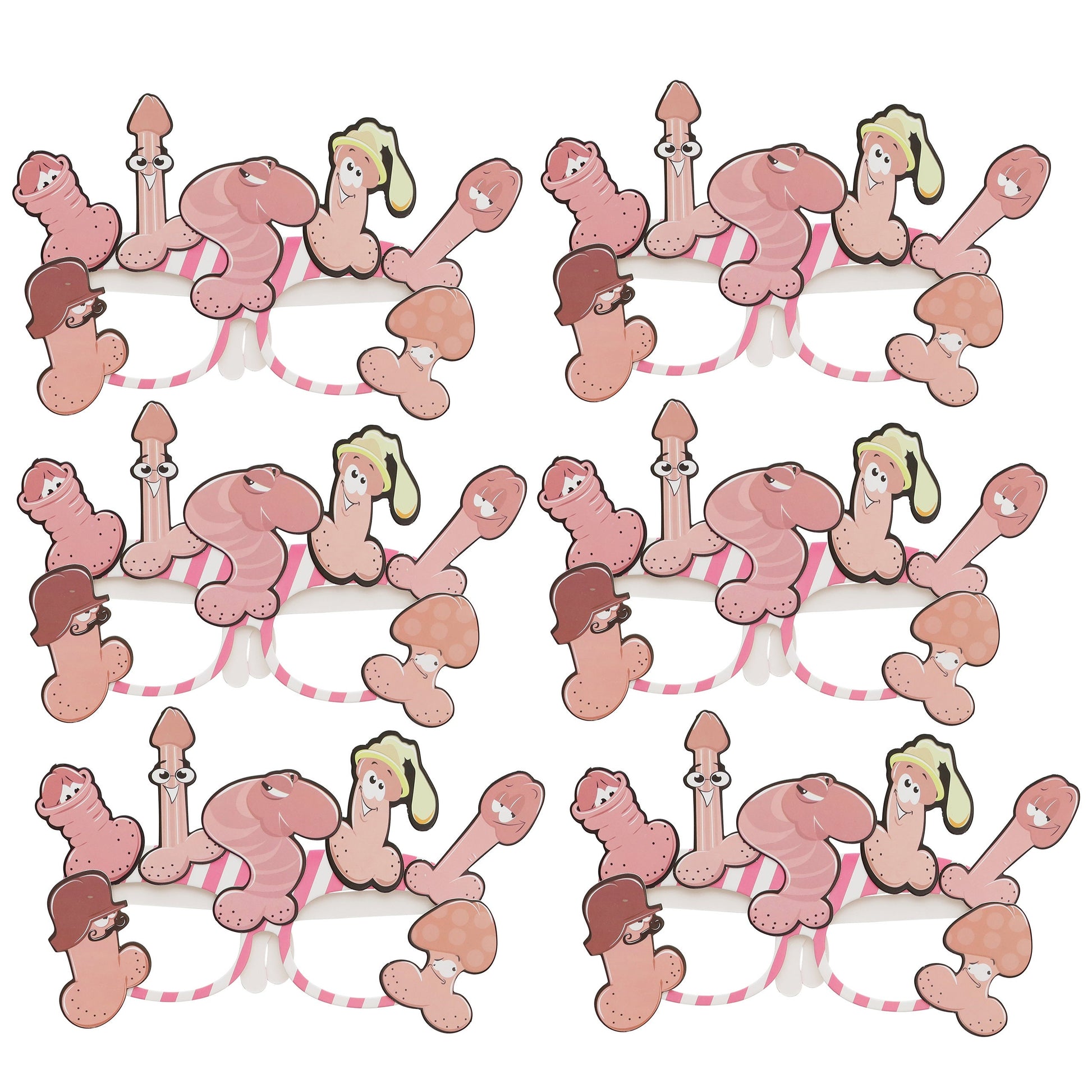 6 Hen Party Willy Glasses Team Bride To Be Hens Do Night Bridal Prop Accessories Etsy