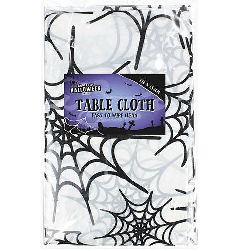Spooky Halloween Reusable Cobwebs Plastic Table Cover Party Decoration Tableware Etsy