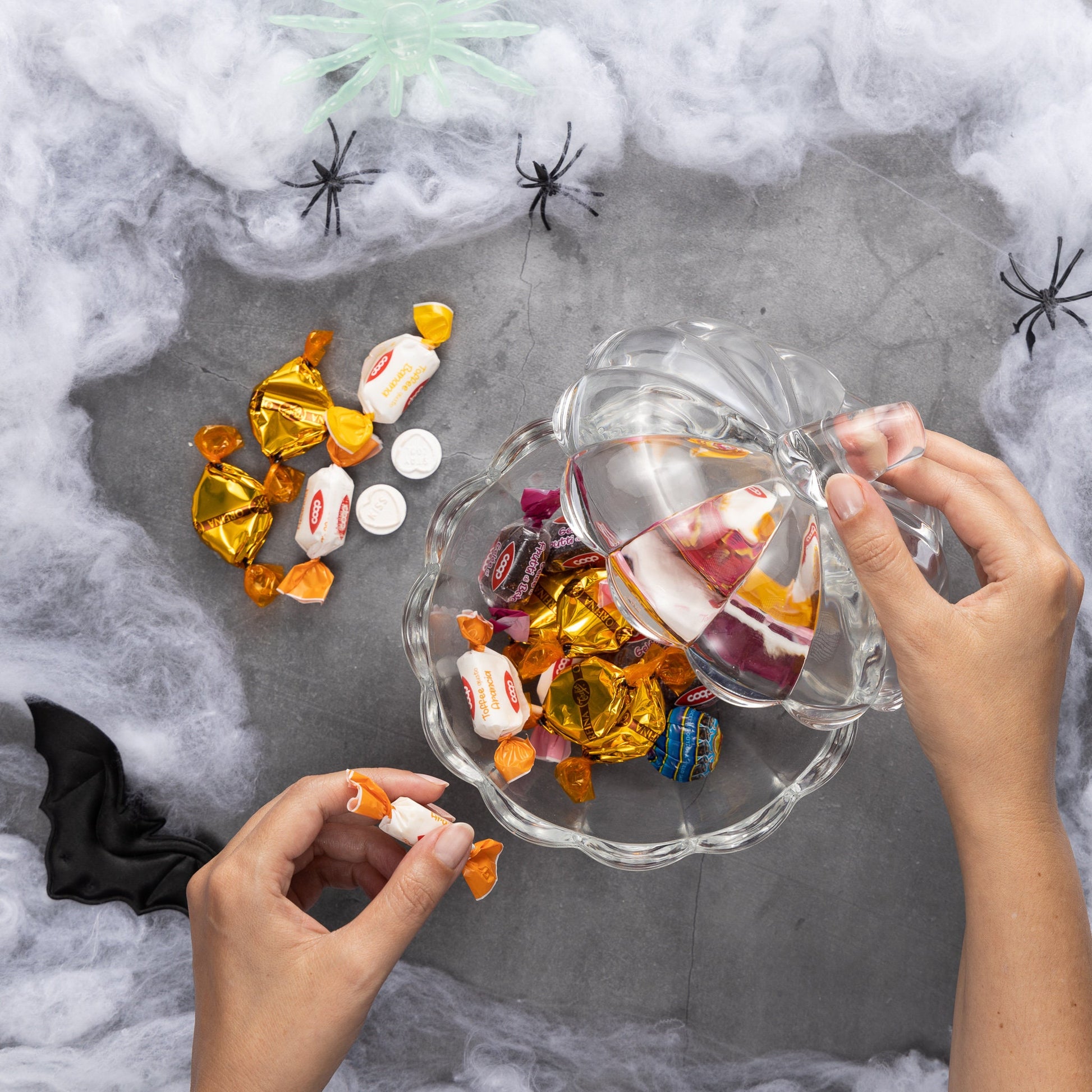 Halloween Pumpkin Decoration Glass Sweet Jar Lights Centrepiece Etsy