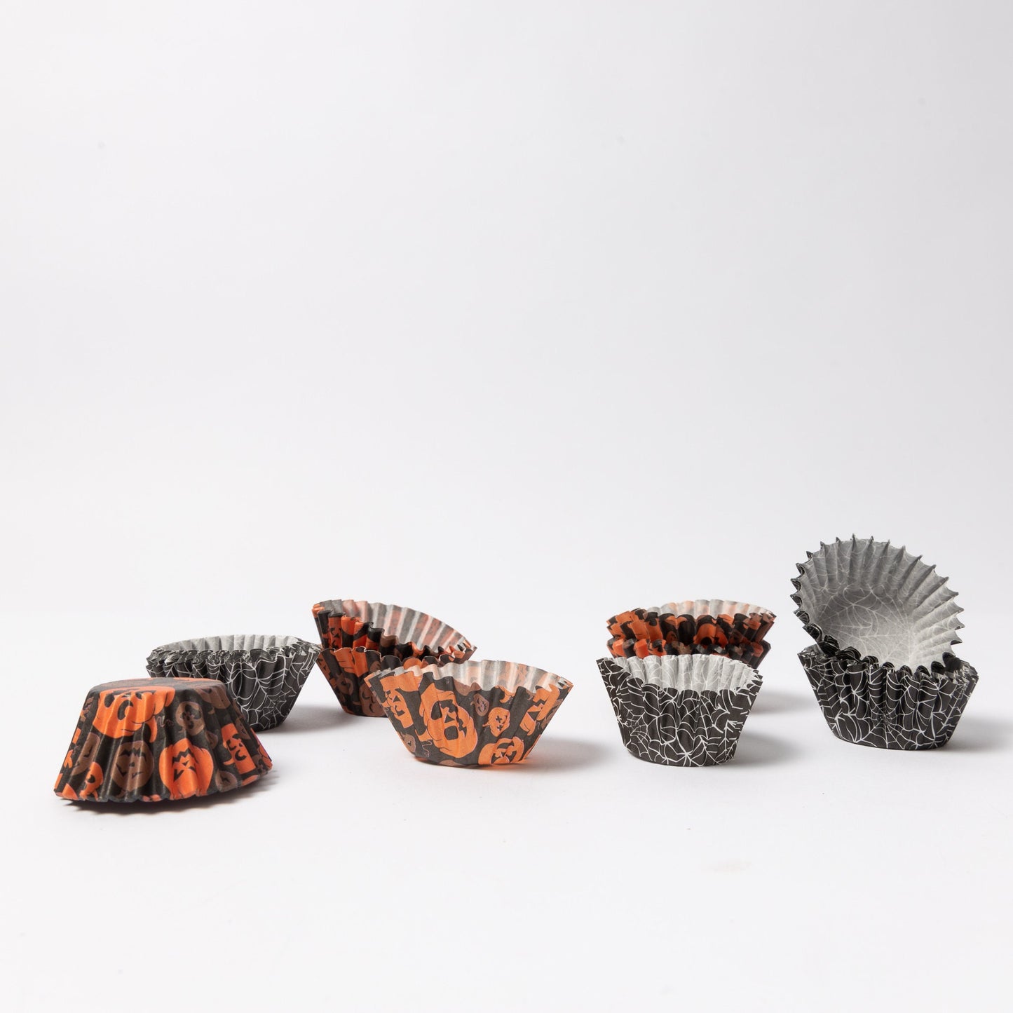 80 Mini Halloween Cupcake Cases Baking Muffin Cake Petits Fours Pumpkin Cobweb Etsy