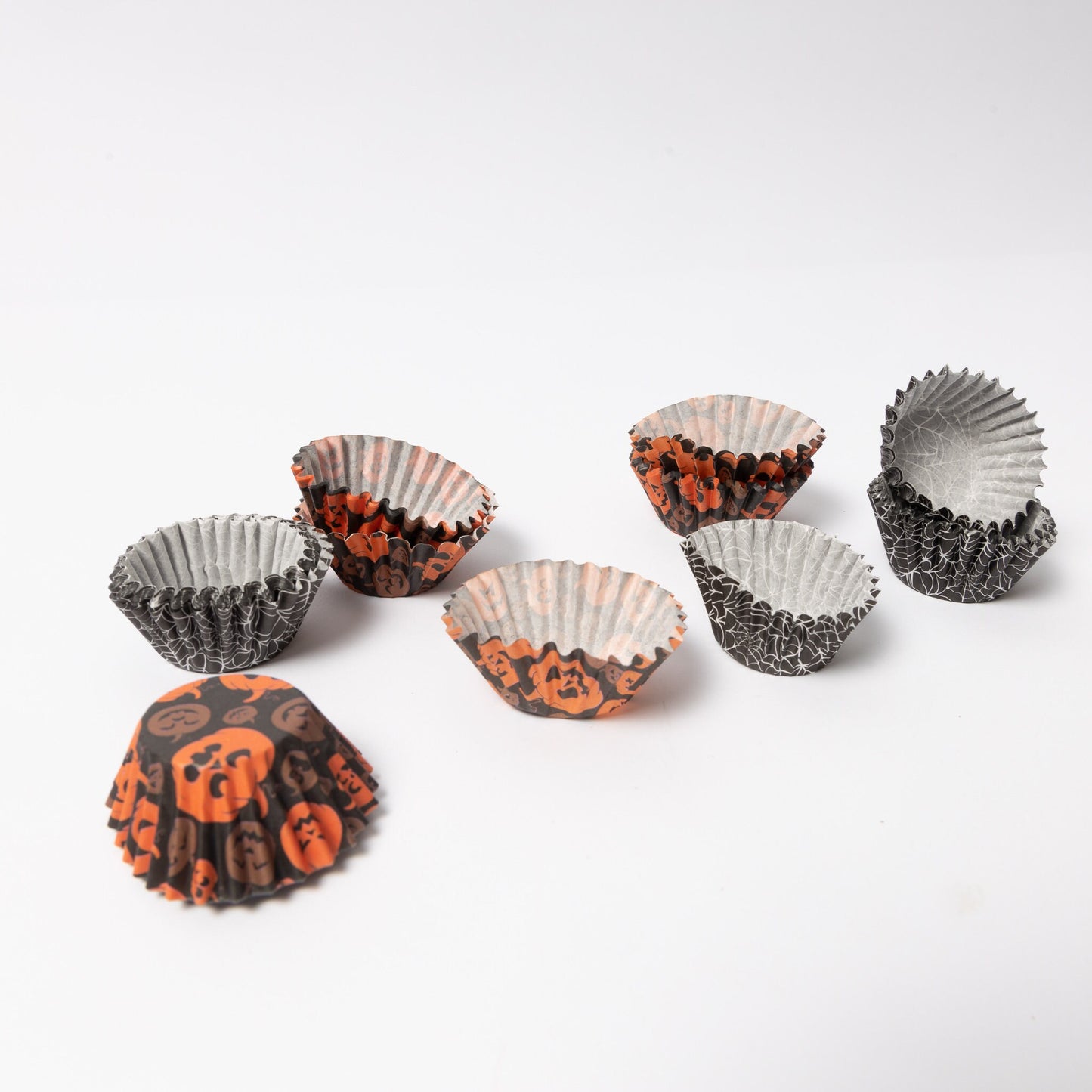 80 Mini Halloween Cupcake Cases Baking Muffin Cake Petits Fours Pumpkin Cobweb Etsy