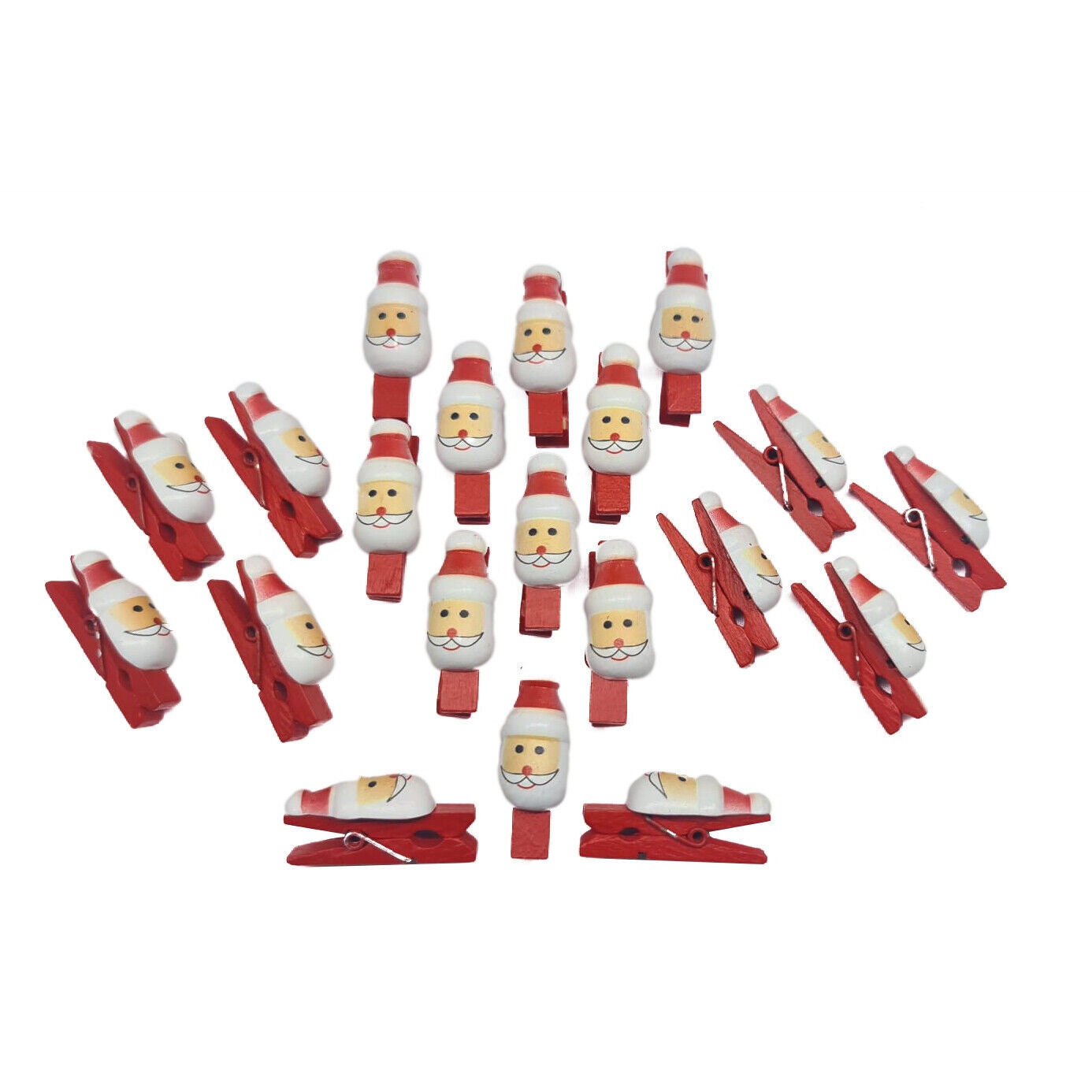 24 Wooden Advent Calendar Number Stickers & Pegs Christmas Make your own Craft Keechi & co.