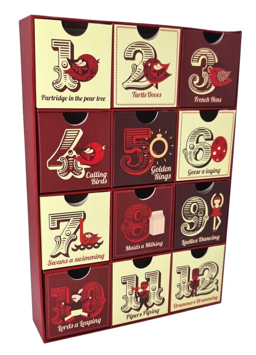 Fill your Own Advent Calendar 1-12 Days 12 Draws Christmas Countdown Gift