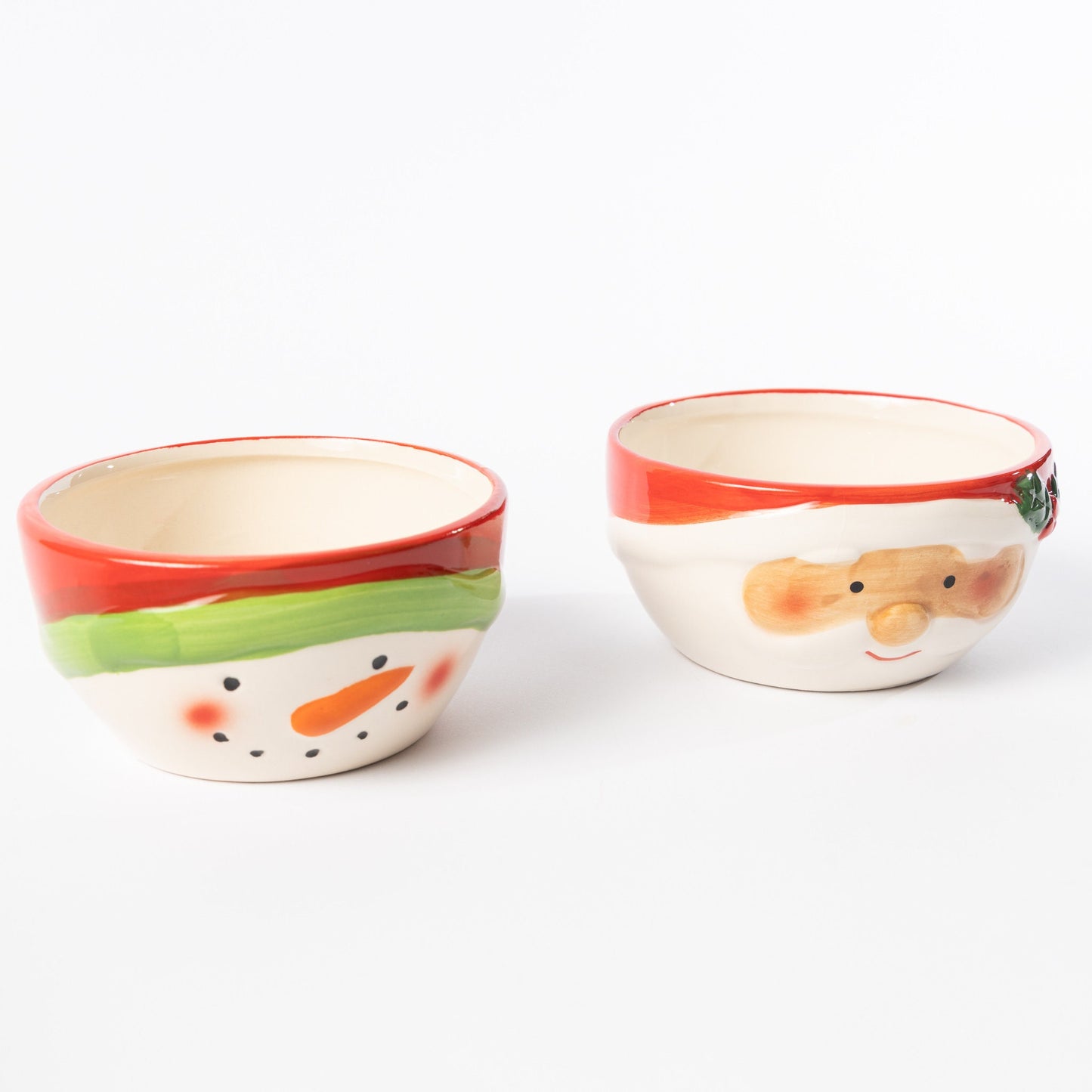Santa & Snowman Ceramic Mug and Bowl Set Christmas Kitchen Tableware Food Drink
