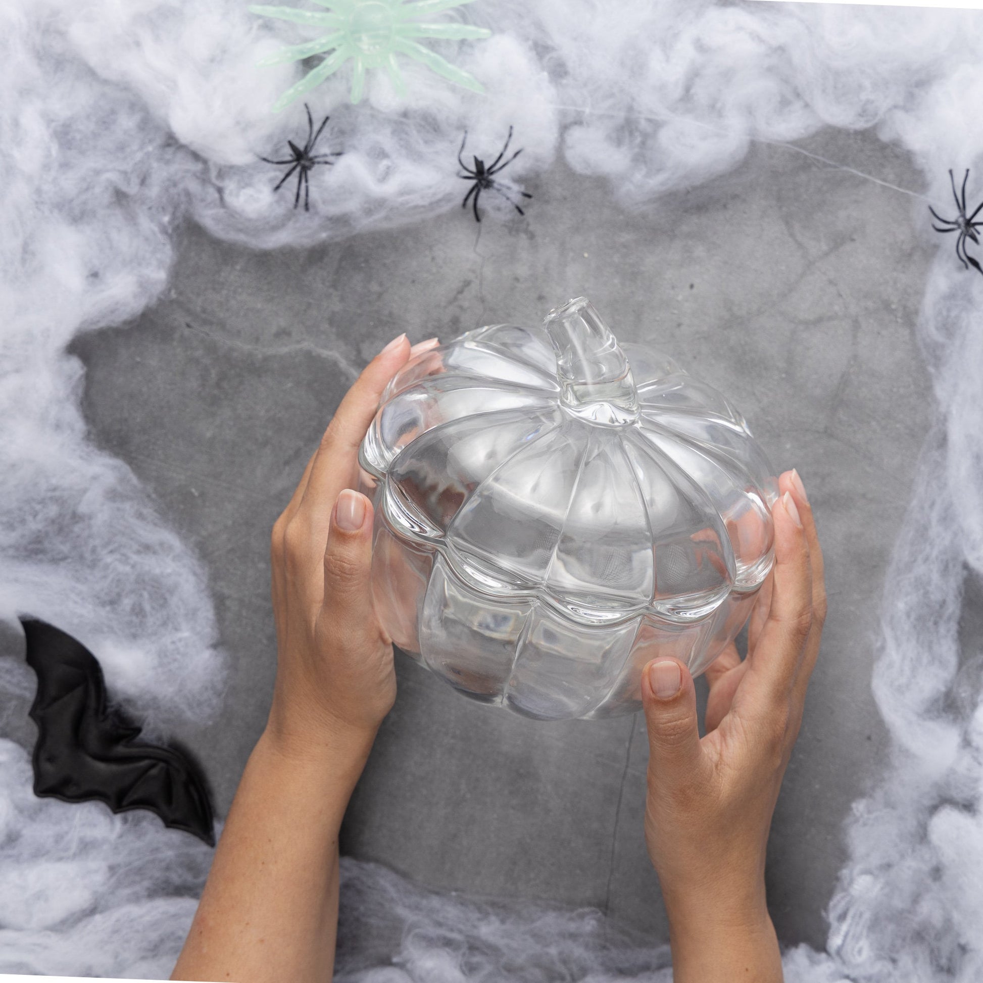 Halloween Pumpkin Decoration Glass Sweet Jar Lights Centrepiece Etsy