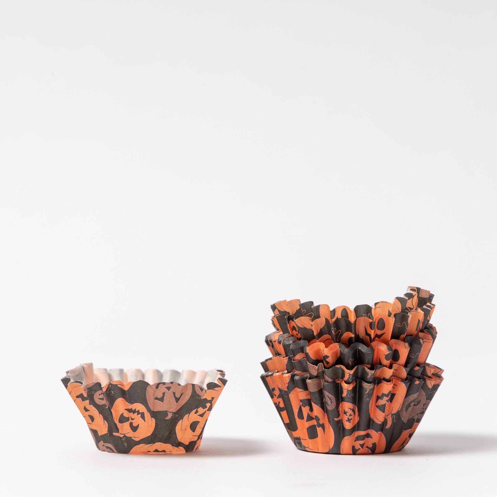 80 Mini Halloween Cupcake Cases Baking Muffin Cake Petits Fours Pumpkin Cobweb Etsy