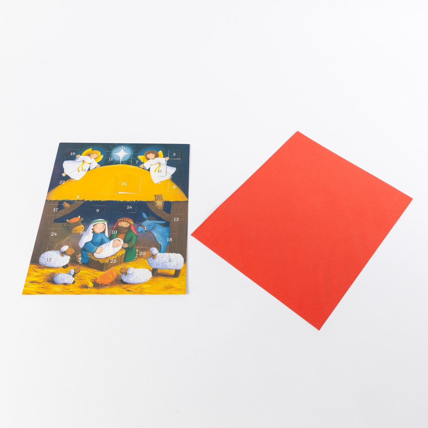 Advent Calendar Traditional Nativity Christmas Countdown Children Gift Envelope