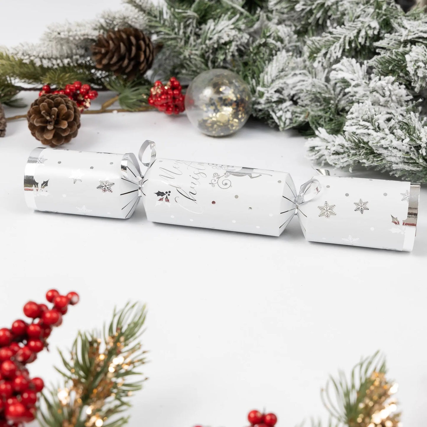 12 Make Your Own Christmas Cracker kit Crackers Hats Snaps silver deer Keechi & co.