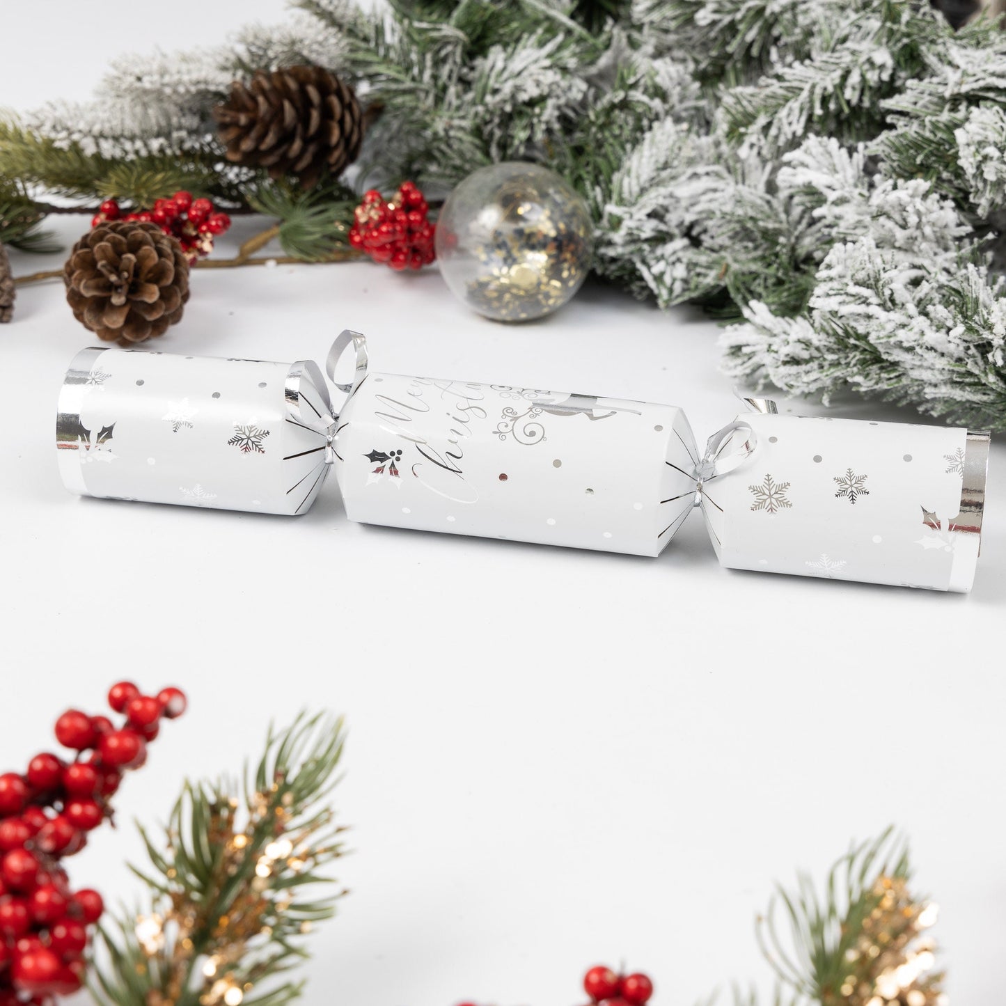 Make Your Own Christmas Cracker kit Crackers Hats Snaps silver deer Etsy