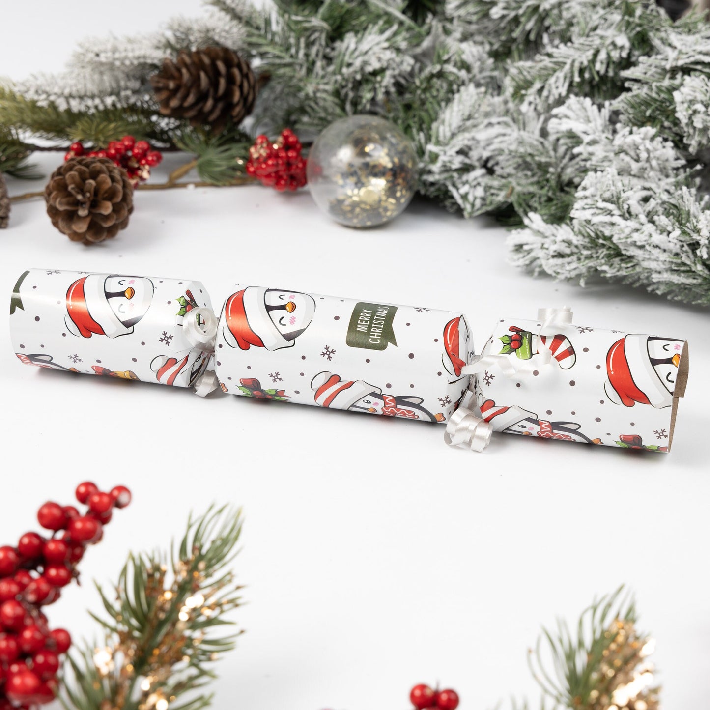 Make Your Own Christmas Cracker kit Crackers Hats Snaps penguin Keechi & co.