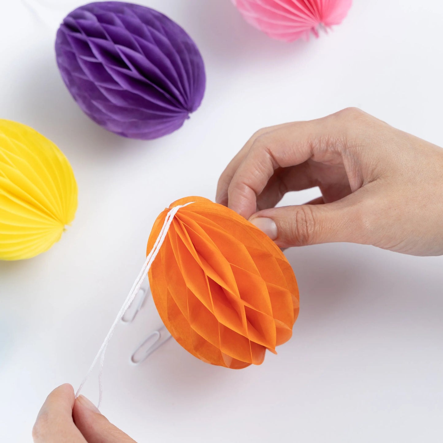 8 Pack Honeycomb Paper birthday party tissue paper Egg Hanging Decorations Party easter Tree Keechi & co.