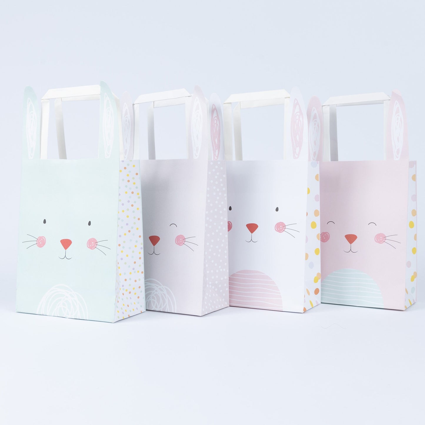 4 bunny Party Gift Bags Design Paper Treat Bag Sweet Chocolates Wrapping Etsy