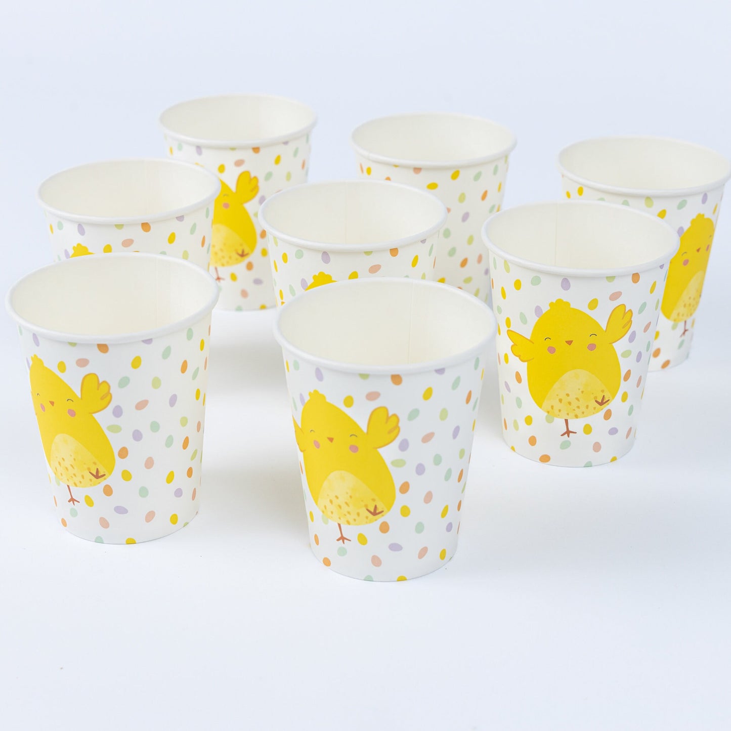 8 x Easter Chick Paper Cups 270ml Kids Party Decoration Prop Decor Tableware Keechi & co.
