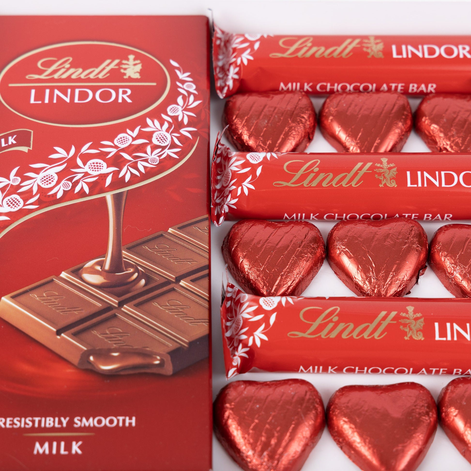 Lindt Lindor Milk Chocolate Bars & Hearts Gift Box Hamper Valentines Present Etsy