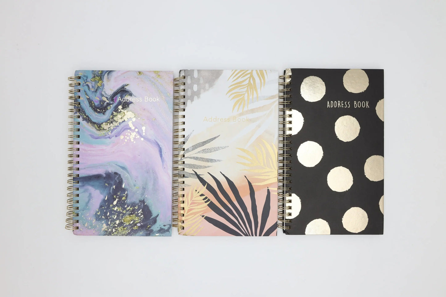 Slim Telephone Address Book A-Z Index Hard Back Spiral Bound Cover Keechi & co.