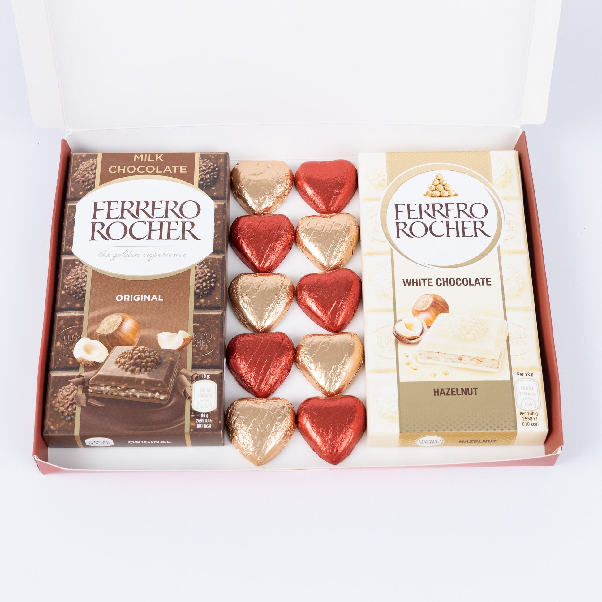 Ferrero Rocher Milk White Chocolate Bars Hearts Gift Box Hamper Valentines Day Etsy