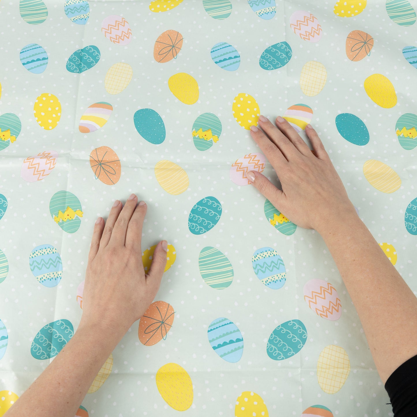 Easter Paper Wipeable Party Tablecloth Eggs Decoration Mini Egg 160cm x 109cm Keechi & co.