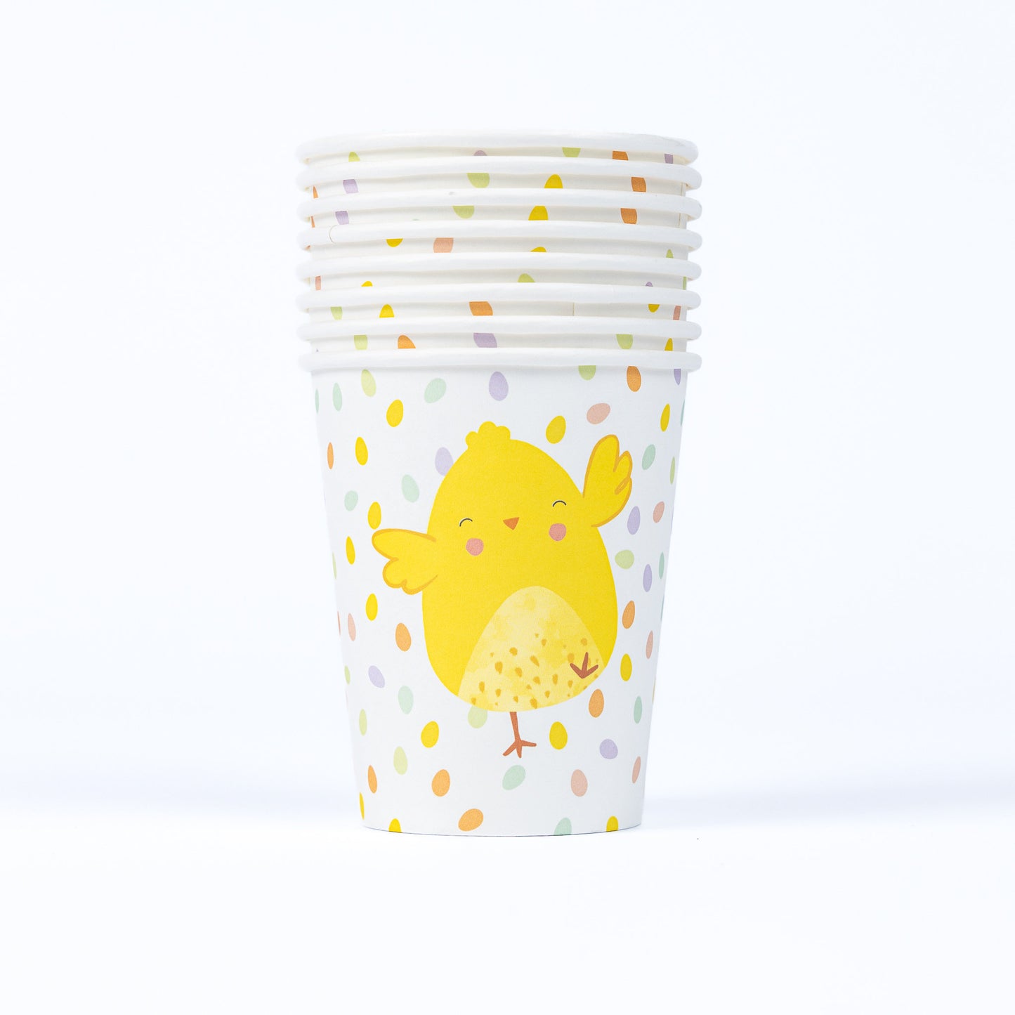 8 x Easter Chick Paper Cups 270ml Kids Party Decoration Prop Decor Tableware Keechi & co.