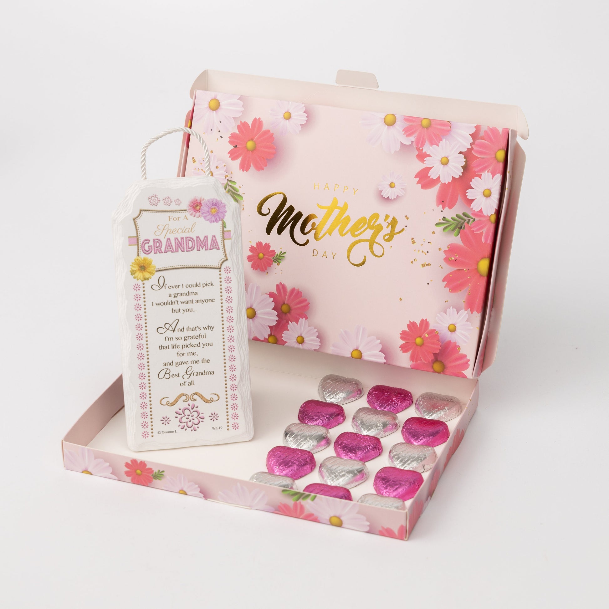 Grandma Mothers Day Gift Ceramic Plaque Keepsake Milk Chocolate Hearts Hamper Etsy