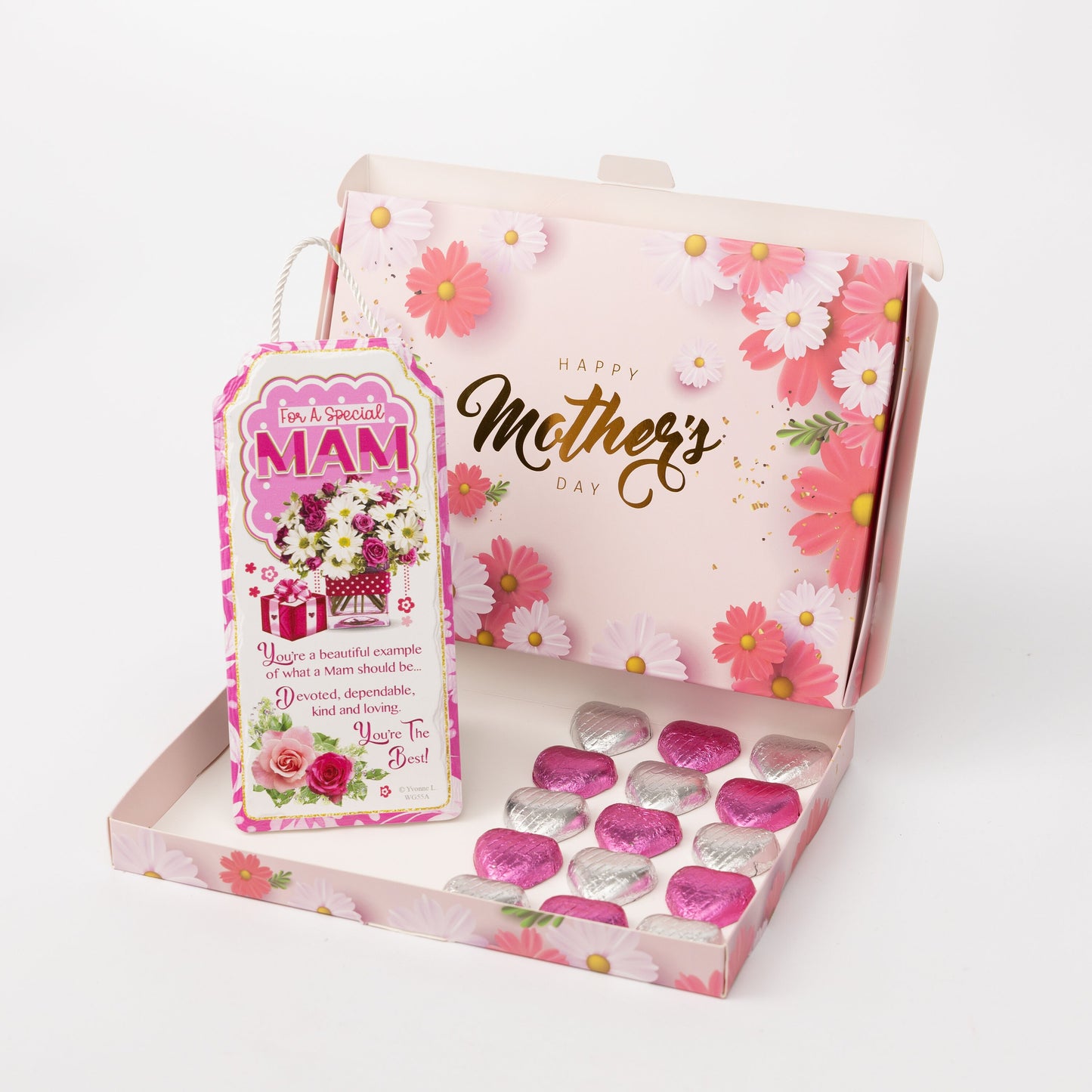 Mam Mothers Day Gift Ceramic Plaque Keepsake Milk Chocolate Hearts Hamper Mum Keechi & co.
