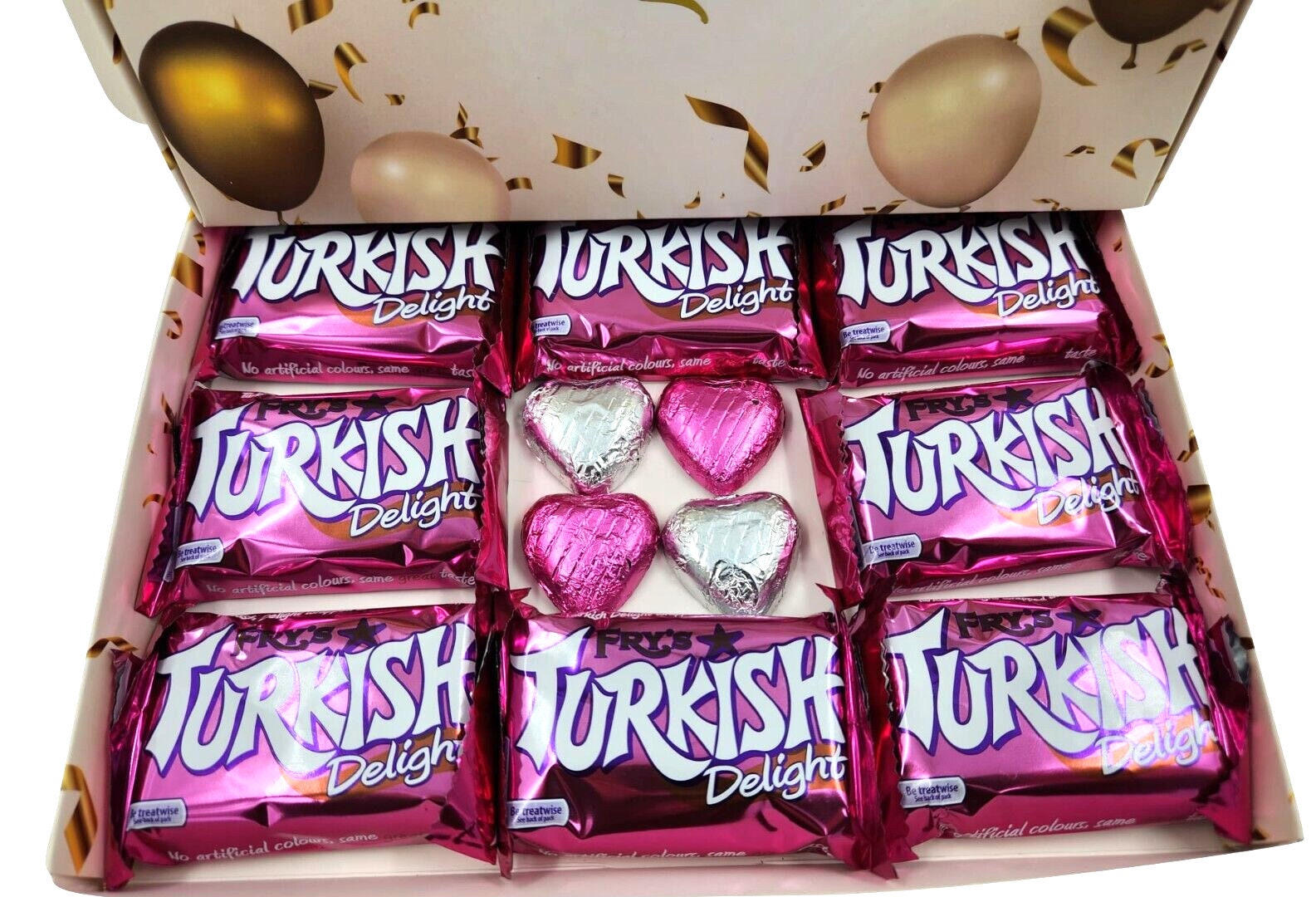 Frys Turkish Delight Chocolate Hearts Cadbury Gift Box Hamper Happy Birthday Etsy