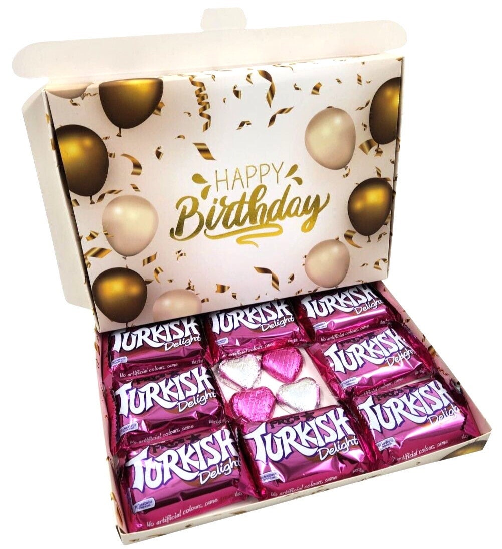 Frys Turkish Delight Chocolate Hearts Cadbury Gift Box Hamper Happy Birthday Etsy