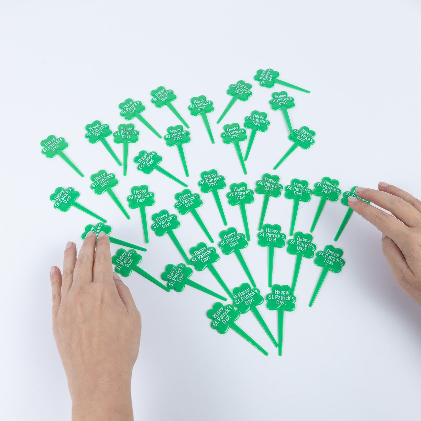 24 Shamrock Cupcake Toppers: Reusable St. Patrick's Day Picks