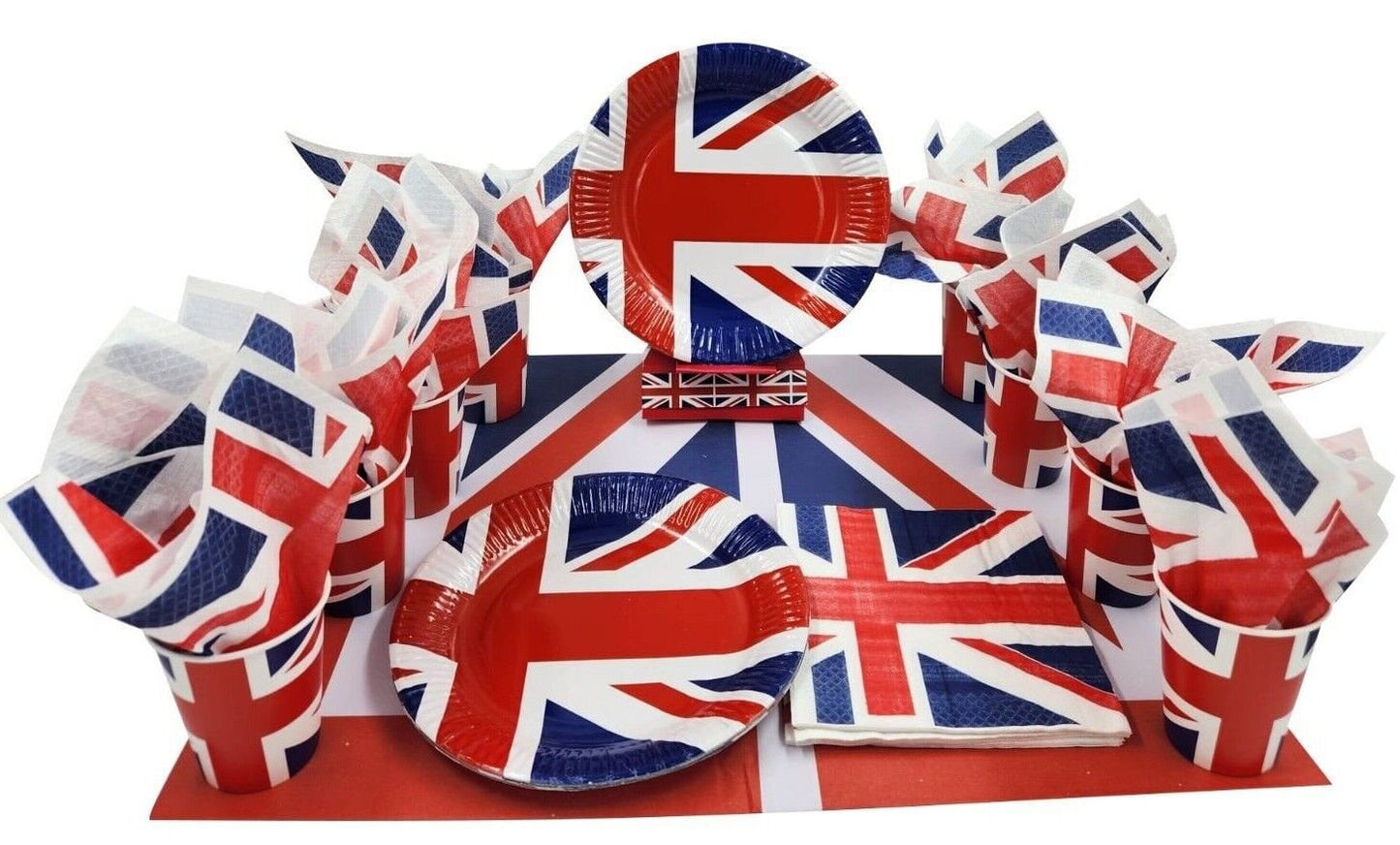 Union Jack Plates Cups Napkins Tablecloth Party set King Charles Coronation Etsy