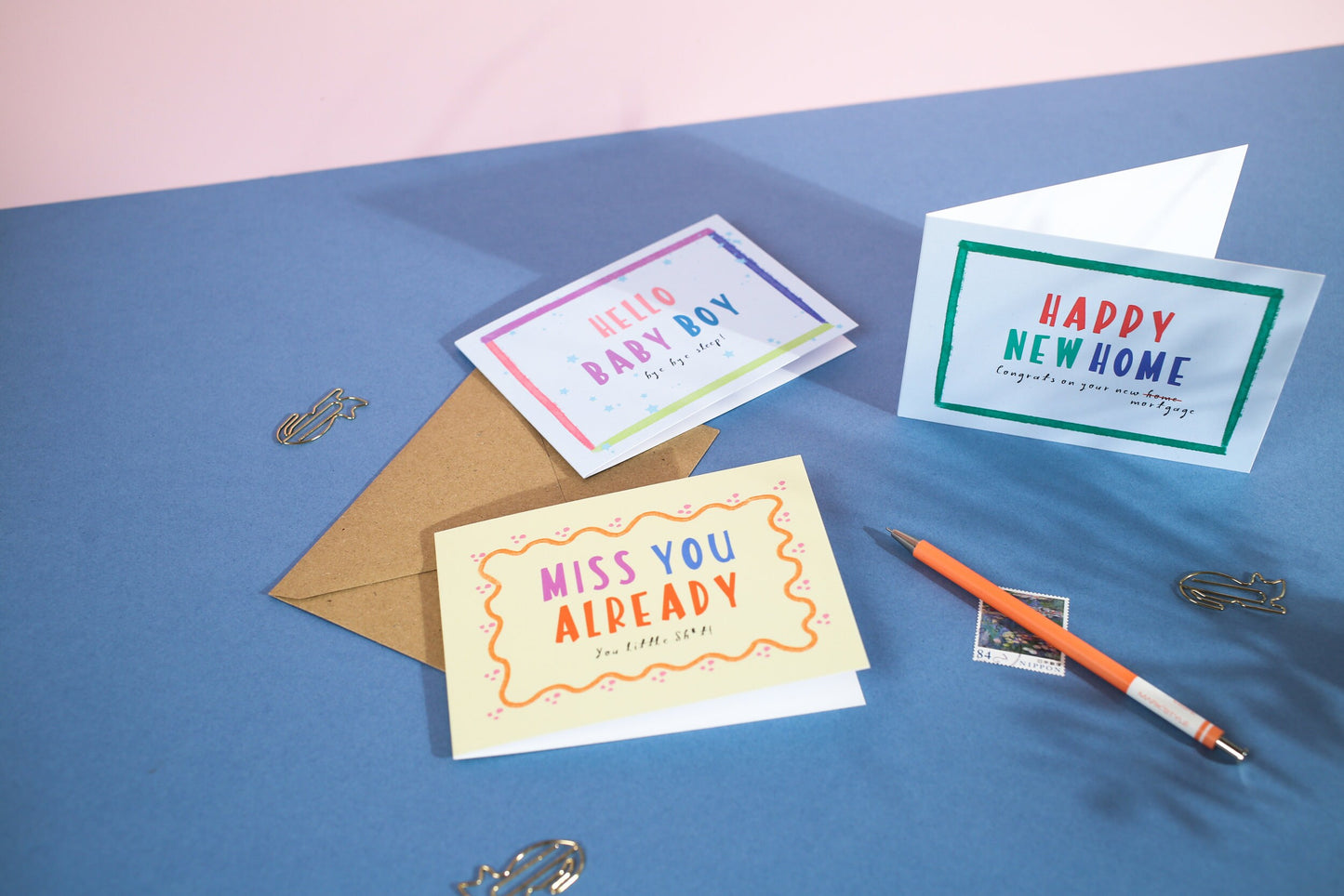 miss you allready you little S*** greeting card with envelope A6 made in uk funny cute greetin Keechi & co.
