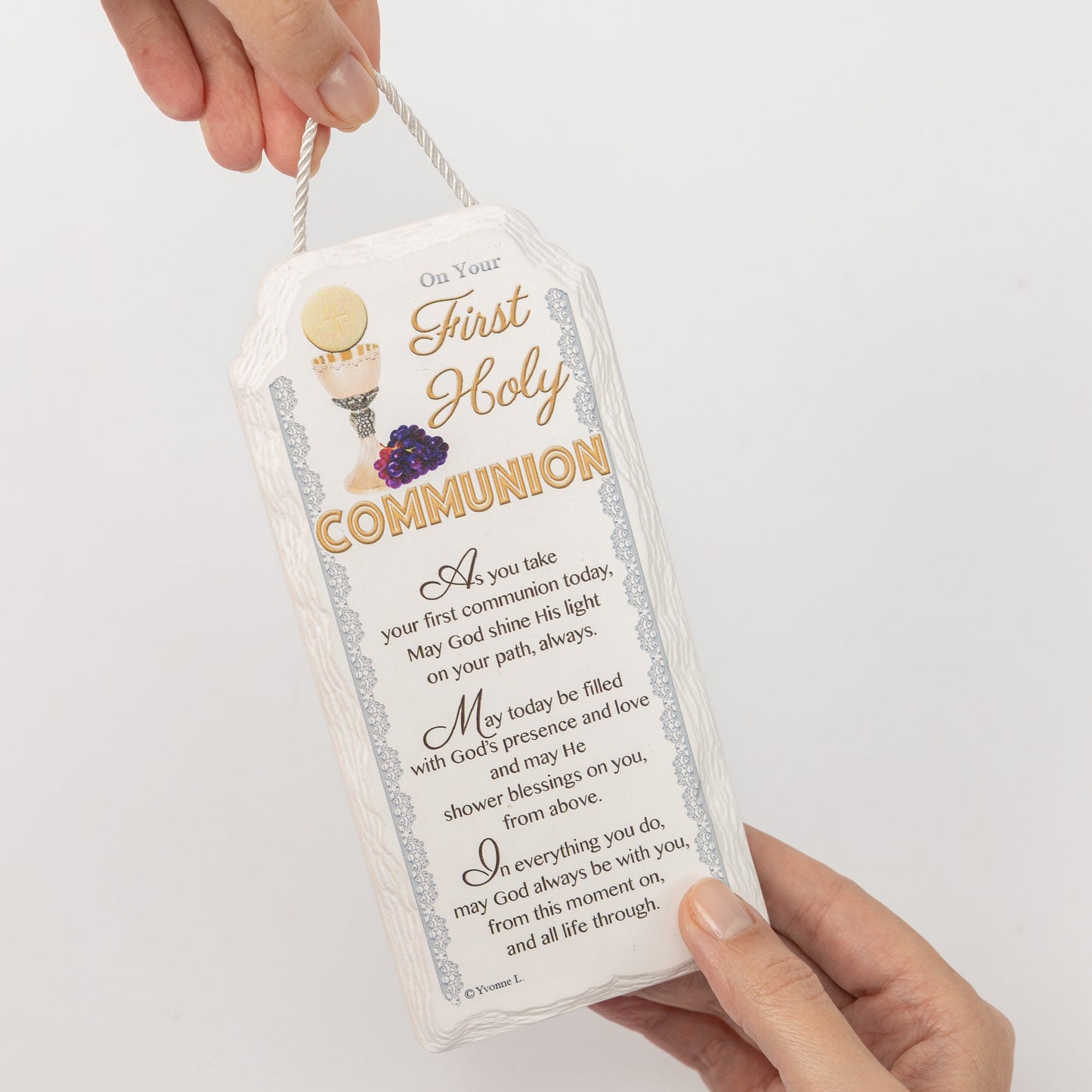 First Holy Communion Gift Ceramic Plaque Keepsake Door Hanging Free Standing