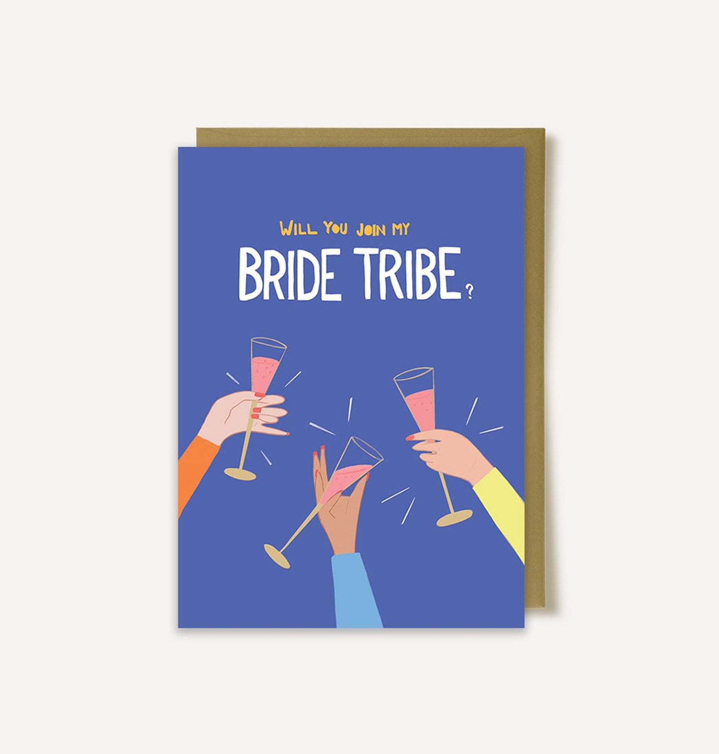 will you join my bride tribe hen party greeting card wedding besti A6 made in uk recyclable Keechi & co.