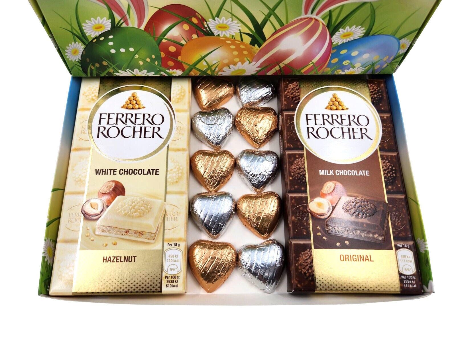 Ferrero Rocher Milk White Chocolate Bars Hearts Gift Box Hamper Happy Easter Etsy