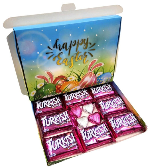 Happy Easter Frys Turkish Delight Chocolate Hearts Cadbury Gift Box Hamper Etsy